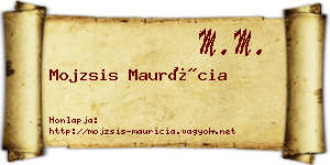 Mojzsis Maurícia névjegykártya